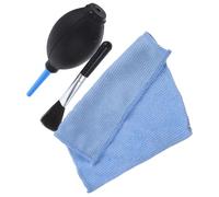 PartyKindom Professional Camera Air Blower Cleaner Long Nozzle and Soft Silicone Head for Dust Cleaning on Lcd Screens and Lenses, Includes Cleaning Brush and Cloth for Sensitive Random Style