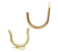 PartyKindom Professional Trumpet Finger Hook Set for b Flat Trumpet Small Front and Back Finger Hooks Golden Finish Sturdy Brass Material for Music Players