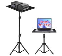 PartyKindom Projector Stand Tripod Laptop Holder Multifunctional DJ Rack Stand with Adjustable Height Laptop Floor Holder for Office, Home, Stage, Studio, Outdoor Movie, Computer, Book