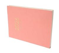PartyKindom PU Leather Academic Planner Yearly Calendar Organizer with English Weekly Layout for Students and Teachers Thick Cover Appointment Book for Efficient Management and Scheduling