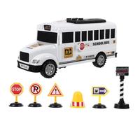 PartyKindom Pull Back Car Friction Powered School Bus Vehicle for Boys Small Easy Grip Design with Detailed Modeling Safe Smooth Surface for Early Learning and Hands Play