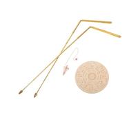 PartyKindom Pure Copper Spiritual Dowsing Rods Kit with Pendulum and Divination Mat for Ghost Hunting Water and Treasure Finding Portable Lightweight Dual Use Divining Tools