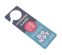 PartyKindom PVC Double Sided Toilet Room Door Hanger Sign Restroom Door Hanging Reminder with Modern Style Bathroom Etiquette Sign
