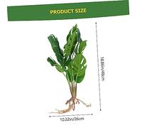 PartyKindom Realistic Faux Turtle Leaf Artificial Plant Simulated Tropical Greenery for Indoor Outdoor Home Office Decor Vivid Texture Unpotted Simulation Foliage Adorn
