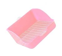 PartyKindom Rectangular Pet Toilet for Animals Bunny and Guinea Pig Litter Box with Rounded Mesh Edges Easy to Use Corner Litter Tray for Rabbits Chinchillas Hamsters and Ferrets