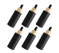 PartyKindom Refillable Glass Dropper Bottles Medicine Dropper Bottles 6pcs Leak-proof Black 50ml for and Skincare Essential Oils Storage
