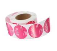 PartyKindom Removable Round Price Stickers Pink Supermarket Labels for Retail Shops Garage Use Bright Color Circle Tags for Product Pricing and Marketing