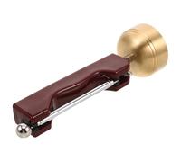 PartyKindom Retractable Copper Prayer Bell with Ergonomic Straight Handle Crisp Sound Musical Instrument for Rituals Temples Family Shrines and Outdoor Meditation Use