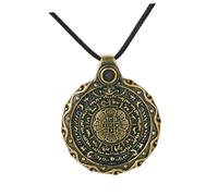 PartyKindom Retro Brass Eight Diagram Pendant for Men Durable Traditional Pattern Necklace as Meaningful Party Favor High Grade Craftsmanship for Keychains