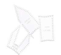 PartyKindom Reusable Convenient Leathercraft Templates Rectangular and Triangle Shapes with Crane 3pcs Acrylic Leather Stencils Patterns for Keychain Making for Beginners