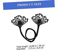 PartyKindom Reusable Hair Bun Maker for Women Black Floral Twist Headband Easy to Use Hair Styling Tool for Instant Messy Curly Updo Practical and Decorative
