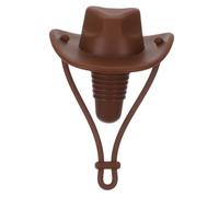 PartyKindom Reusable Mini Cowboy Hat Silicone Bottle Stopper Threaded Wine Sealer Charming Western Style Party Supplies for Cowboy Theme Decorations
