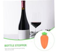 PartyKindom Reusable Silicone Wine Bottle Stopper Carrot Shape Leak Plug for Whisky Red Wine Preservation and Cute Spill Stopper for Home Use