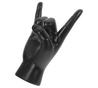 PartyKindom Rock Gesture Hand Sculpture Abstract Resin Finger Statue for Home Office Decor Delicate Visual Art for Birthdays Anniversaries Weddings Adorable Rock Hand Ornament for Living