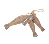PartyKindom Rustic Nautical Fish Wall Decor Lightweight Wooden Fish Pendant for Beach House Lake Cottage Coastal Theme Unfinished Natural Wood Finish for DIY Craft Projects and Fishing Nursery