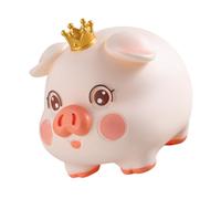 PartyKindom Shatterproof Vinyl Piggy Bank for Cartoon Pig Coin Saving Jar with Easy Access Unbreakable Money Box for Boys and Nursery Decoration and Practical Savings Tool