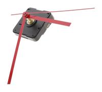 PartyKindom Silent Clock Movement Kit Red Straight Hands Precise Plastic Aluminum DIY Clock Mechanism Replacement