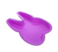 PartyKindom Silicone Tooth Cake Mold Rabbit Ear Shape Baking Mold for DIY Cakes Desserts Chocolate Bread Pastry Multifunctional Food Grade Moulds for Home Kitchen Random Color