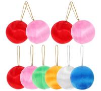 PartyKindom Silk Christmas Balls, Christmas Tree Decor, Colorful Thread Balls for Pendant (6pcs in a pack/5packs)
