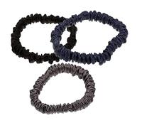 PartyKindom Silk Hair Ties 3Pcs Simple Design Elastic Hair Ropes for Teens and Girls for Dancing and Parties