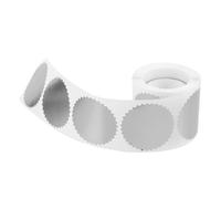 PartyKindom Silver Embossed Envelope Seals Stickers 1 Roll 250Pcs Medal Shape Self-Adhesive Labels for School Office and Classroom Use