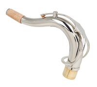 PartyKindom Silver-plated Brass Tenor Saxophone Neck B-tone Bend Neck Replacement for Alto Baritone Sax Accessories Maintenance