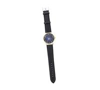 PartyKindom Sky Dial Watch for Men Arabic Numerals Blue Dial Leather Strap Wrist Watch for Daily Use