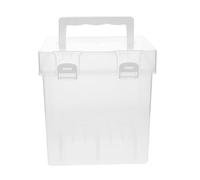 PartyKindom Slot Clear Plastic Marker Case with Lid Portable Pen Storage Organizer for Artists Students Teachers Lightweight Outdoor Sketching Box for Pens Color Pencils and Paint Brushes