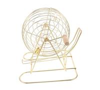 PartyKindom Small Bingo Game Cage Wire Lottery Ball Holder Tabletop Hand Operated Funny Bingo Prop for Family Fun Entertainment and Prize Draws