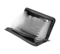 PartyKindom Small Concertina File Portable File Folder Receipt Holder Folder Organizer Plastic Multilayer Design Zipper Closure Sl nd Simple Design for Storing Receipts on The Go