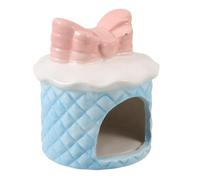 PartyKindom Small Pet Bed Ceramic Hamster Cooling Nest Cooling Solution Heat Dissipation Ceramic Cartoon Cake Appearance Summer Outdoor Use for Dwarf Hamsters and Small Pets
