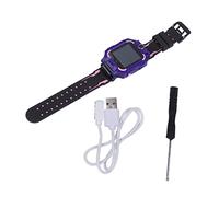 PartyKindom Smart Watch Rotatable Flip Phone Watch for Positioning Two Way Voice Chat Sos Emergency Call Digital Student Wristwatch Purple