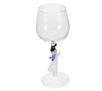 PartyKindom Snowman Christmas Goblet Glass Delicate Holiday Wine Cup for Parties Birthdays Weddings Versatile Cocktail and Juice Glassware Height Decorative Xmas Drinkware