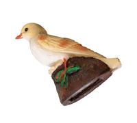 PartyKindom Solar Powered Resin Robin Bird Ornament Garden Decoration Weatherproof Patio Fairy Statue Lawn Light for Outdoor Pathway Fading Solar Garden Sculpture