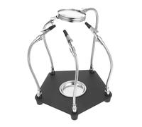 PartyKindom Soldering Third Hand Tool Magnifying Glass Holder Flexible Arms and Magnetic Helping Hands for PCB Repair