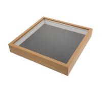 PartyKindom Solid Wood Ping Pong Paddle Frame Square Dustproof Display