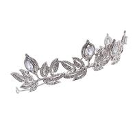 PartyKindom Sparkling Rhinestone Wedding Headpiece Silver Bridal Crown Hairband for Bride Pageant Ceremony Anniversary Party Accessories