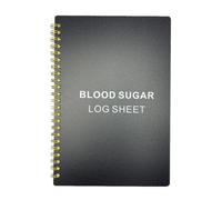 PartyKindom Spiral Medication Log Book for Diabetics Dual Blood Sugar and Pressure Tracker Journal English Daily and Health Recording Notebook for Diabetes Management