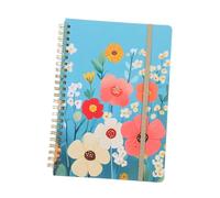PartyKindom Spiral Notebook with Floral Cover Lined Pages for Organized Writing Smooth Page Turning with Sturdy Binding Portable Journal for Office School and Business Meetings