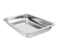 PartyKindom Stainless Steel Cat Litter Box Large Open Metal Litter Tray Easy Clean Durable Kitten Toilet Pan for Home Office Pet Use