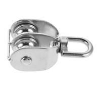 PartyKindom Stainless Steel Dual Pulley Block for Gym and Industrial Use Swivel for Enhanced Performance Easy Installation and Versatile Applications Fitness and Operations