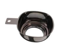 PartyKindom Stainless Steel Large Canning Funnel with Ergonomic Handle Wide Mouth Square Design Multipurpose Kitchen Funnel for Jam Filling Oil Straining and Sausage Making Black
