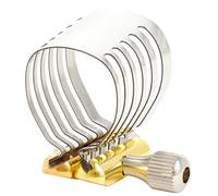 PartyKindom Stainless Steel Saxophone Ligature Clip for Alto Sax Silver Hollow Design Metal Sax Reed Clamp Instrument Accessory