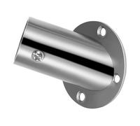 PartyKindom Stainless Steel Shower Rod Holder with Angled Fixed Seat Triangular Corner Support Bracket for Wall Mounted Shower Curtain Rods for Bathroom