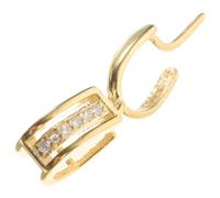 PartyKindom Sterling Silver Pendant Clasp Connector with Crystal Inlay Large Pinch Clip for Necklace Charms and Jewelry Making Accessories Easy DIY Installation for Unique Bracelet and