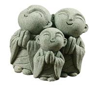 PartyKindom Stone Maitreya Buddha Figurine Small Zen Ornament Durable Craft Adornment for Home Office Desktop Decor with Stable Sandstone Material and Artistic Design