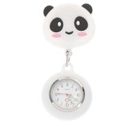 PartyKindom Stretchable Nurse Pocket Watch with Panda Design, Practical and Easy to Carry, Silicone and Zinc Alloy Material, White Colour, Suitable for Hospital and Staff Use