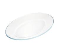 PartyKindom Tempered Glass Fish Steaming Dish Oval Serving Platter Food Container Microwave Oven Safe Dining Plate for Home Restaurant Party Use