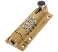 PartyKindom Theft Combination Door Latch Lock Slide Bolt Lock for Wooden Gates and Exterior Doors with Easy Outdoor Use with Modern Design Gold Screw Mount