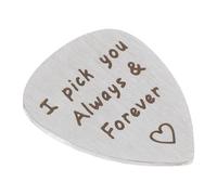 PartyKindom Titanium Steel Guitar Picks Carved i Pick You Electric Guitar Bass Accessory for Dad